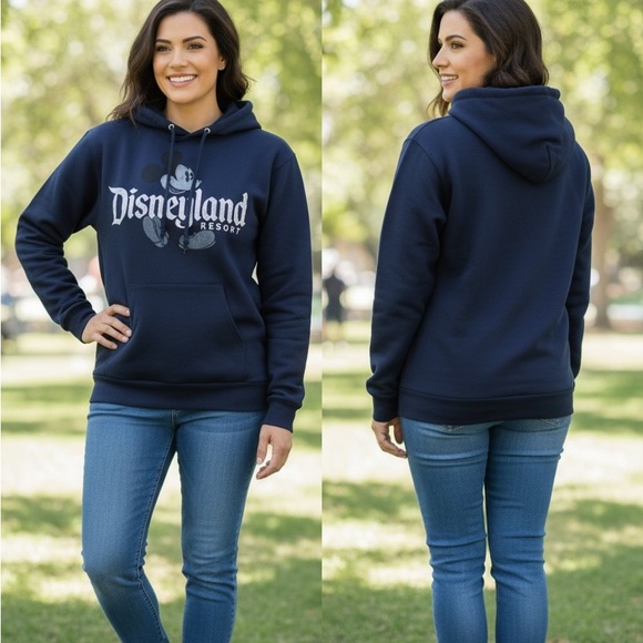 Hanes Tops - Hanes Dark Blue Disneyland Resort Women's Hoodie